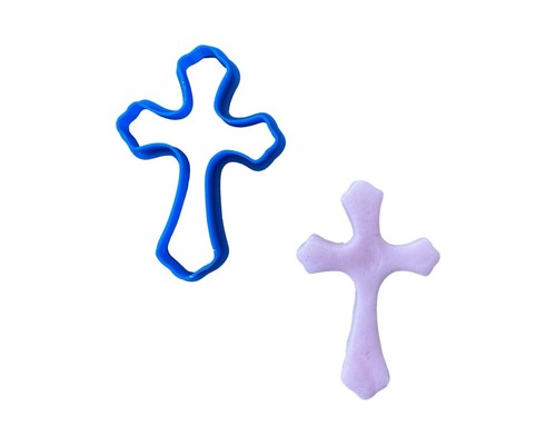 Cross cookie cutter - cookie, fondant