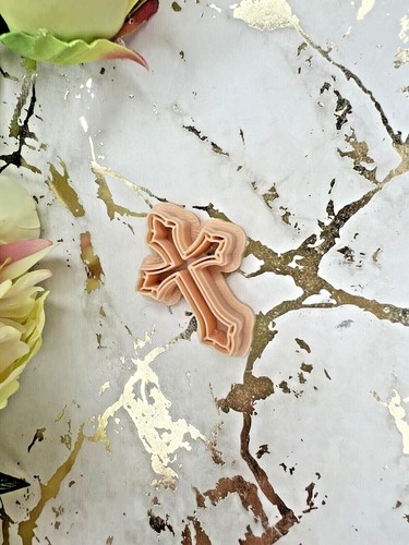 Cross hand polymer clay - cross,