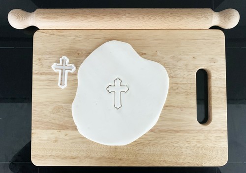 Cross cookie cutter cake - cookie,